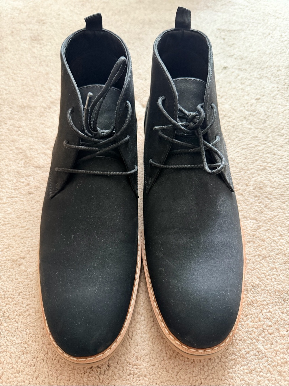 NWOT Men's Black Suede Club Room Chukka Boots - Size 12